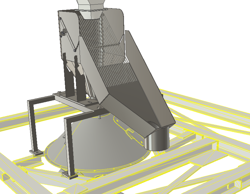 Zeefconstructie 3D ontwerp
